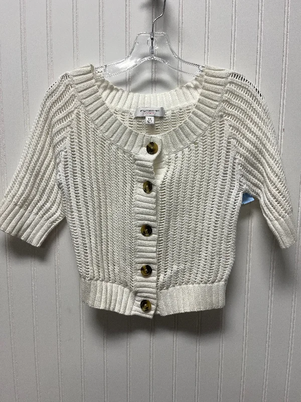 Huge Discounts Sweater Cardigan By Isaac Mizrahi In Cream, Size: M