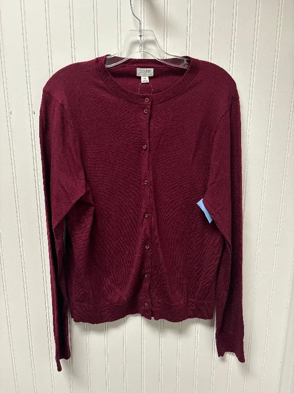 Limited Availability Sweater Cardigan By J. Crew In Purple, Size: Xl