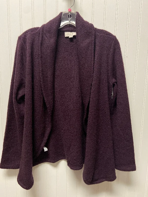 Amazing Deals Sweater Cardigan By Loft In Purple, Size: S