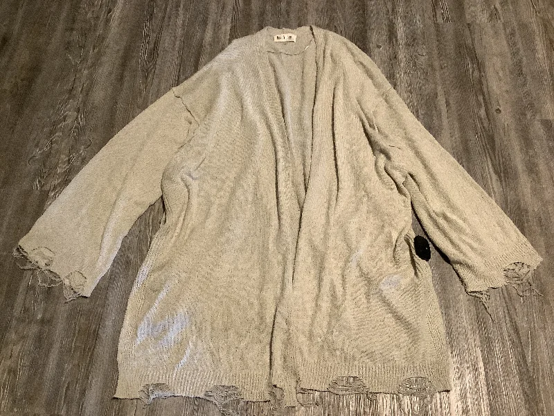 Final Markdown Sweater Cardigan By Peach Love Cream California In Green, Size: L