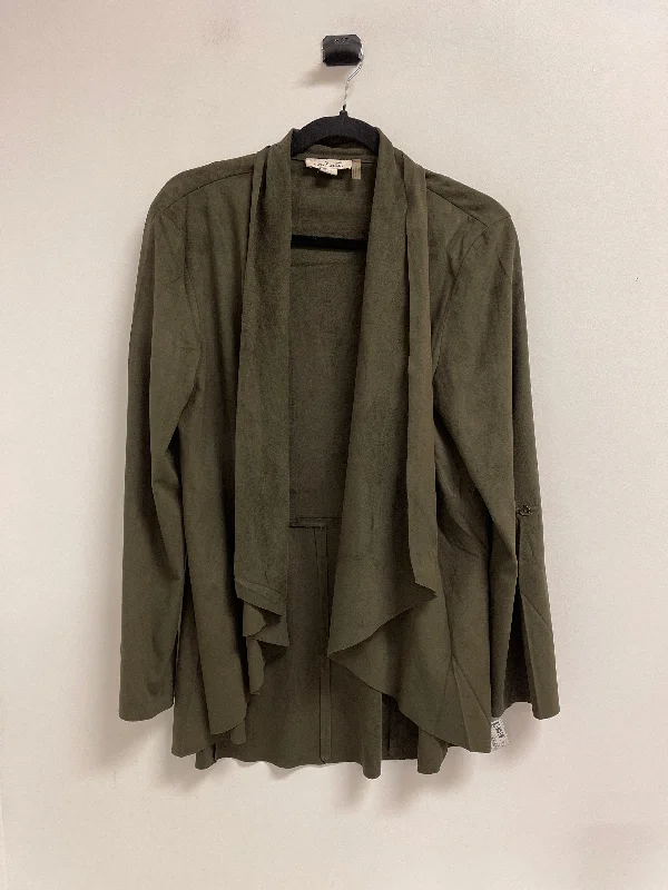 While Supplies Last Sweater Cardigan By Simply Noelle In Green, Size: Xl