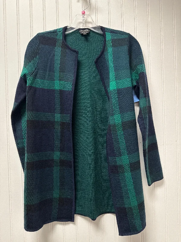 Online Only Sweater Cardigan By Talbots In Blue & Green, Size: Sp