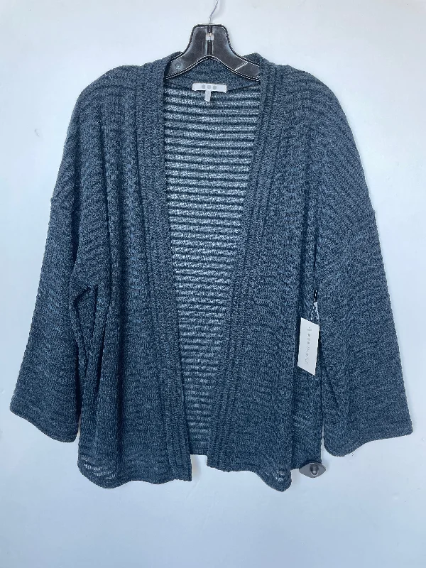 Bonus Savings Sweater Cardigan By Three Dots In Navy, Size: L