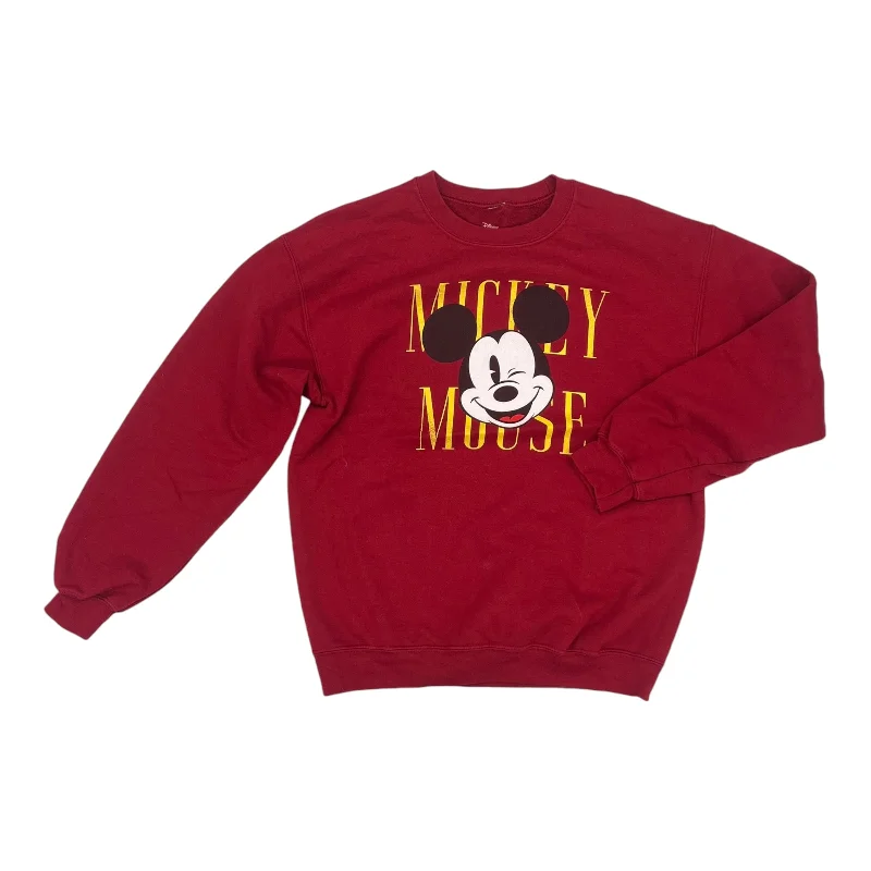 New Deals Sweatshirt Crewneck By Disney Store In Red, Size:M