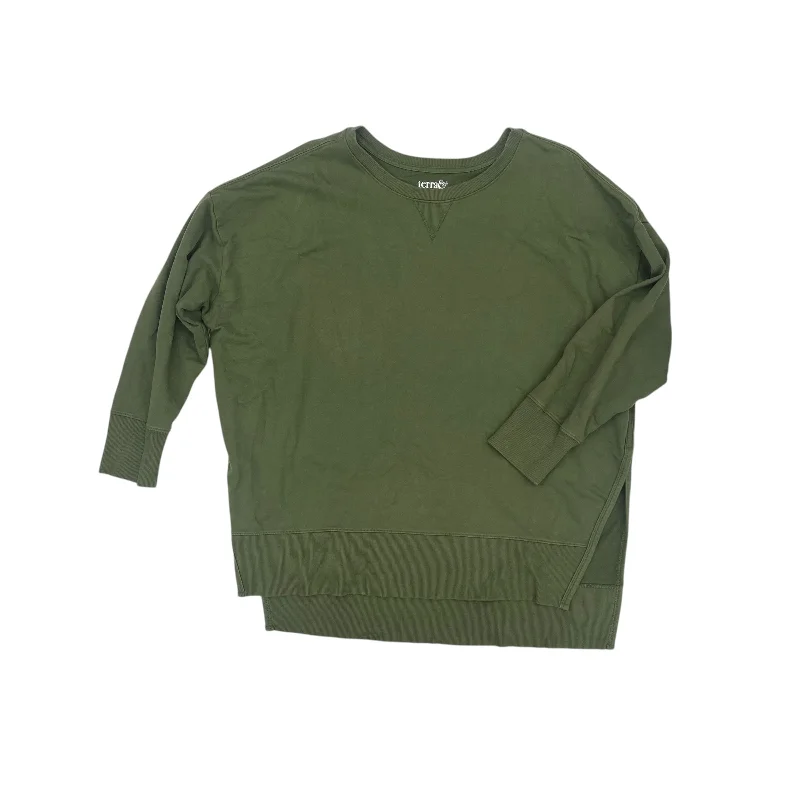 Special Discount SWEATSHIRT CREWNECK by TERRA & SKY In GREEN, Size: 2X