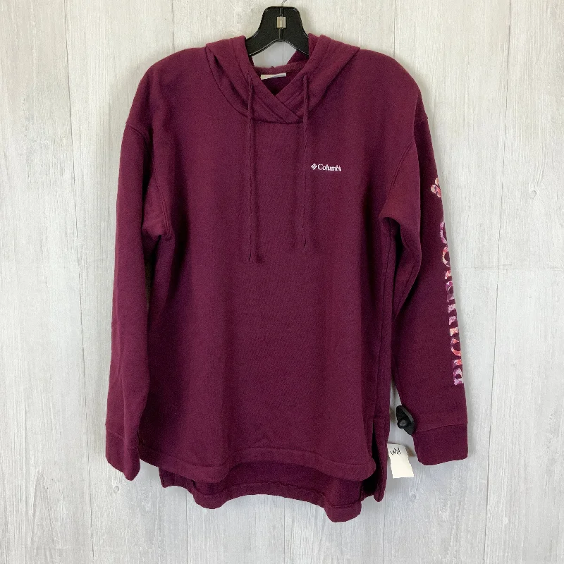 Sweatshirt Hoodie By Columbia In Purple, Size: L