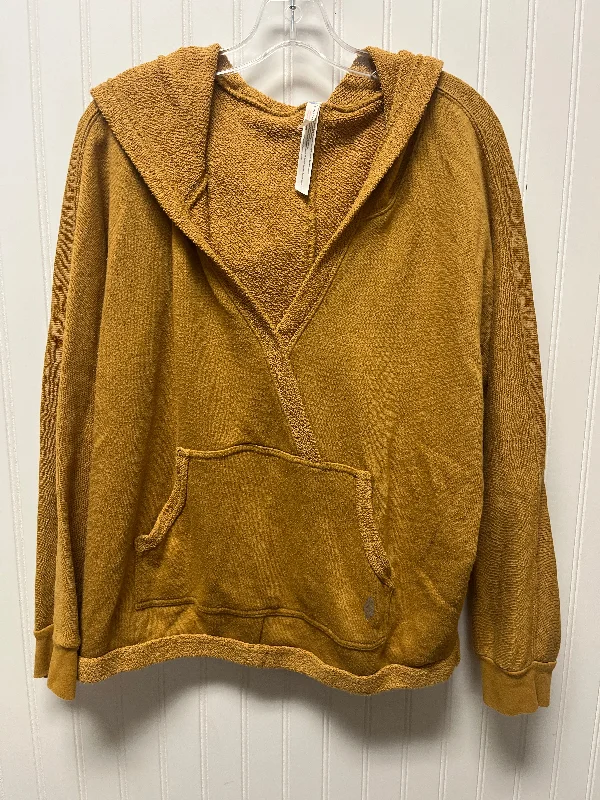 Price Buster Sweatshirt Hoodie By Free People In Yellow, Size: L
