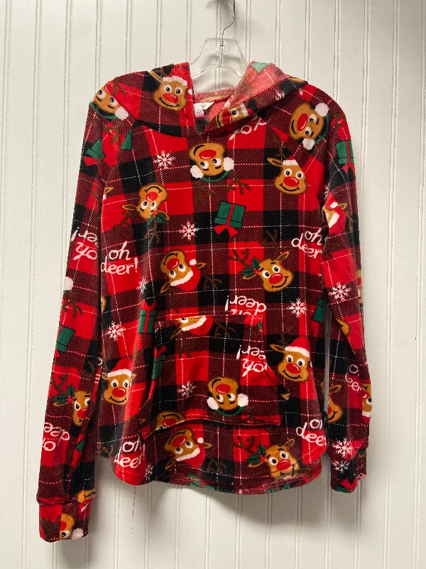 Online Only Sweatshirt Hoodie By No Boundaries In Red, Size: M