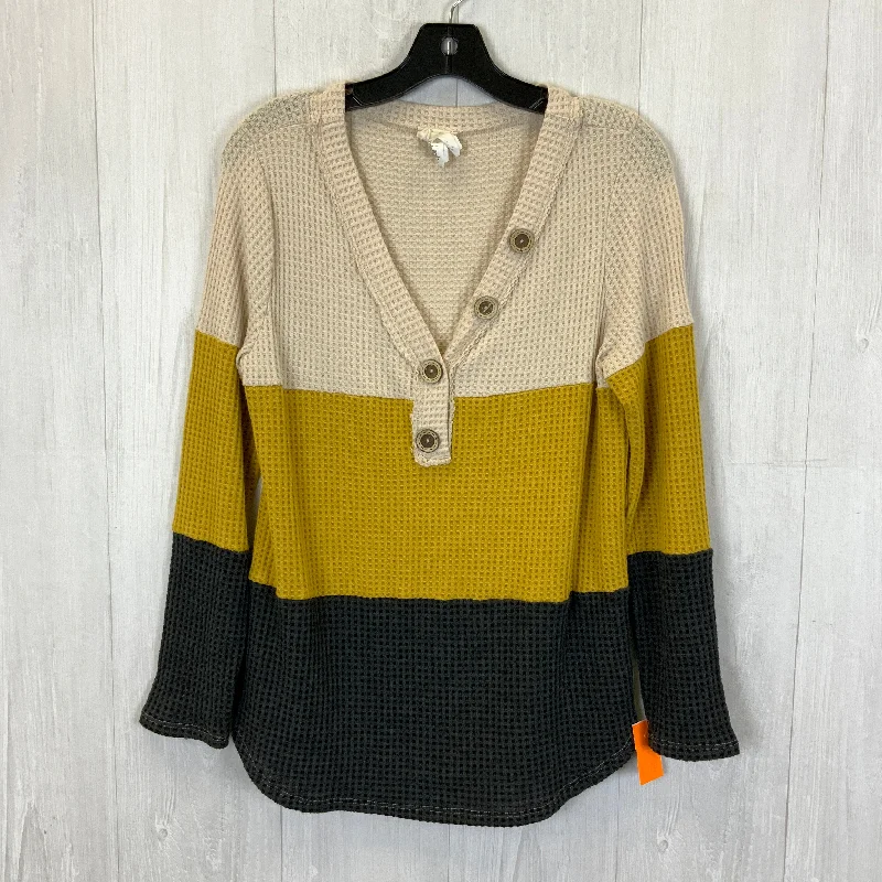 Crazy Deals Tan Top Long Sleeve Bibi, Size L