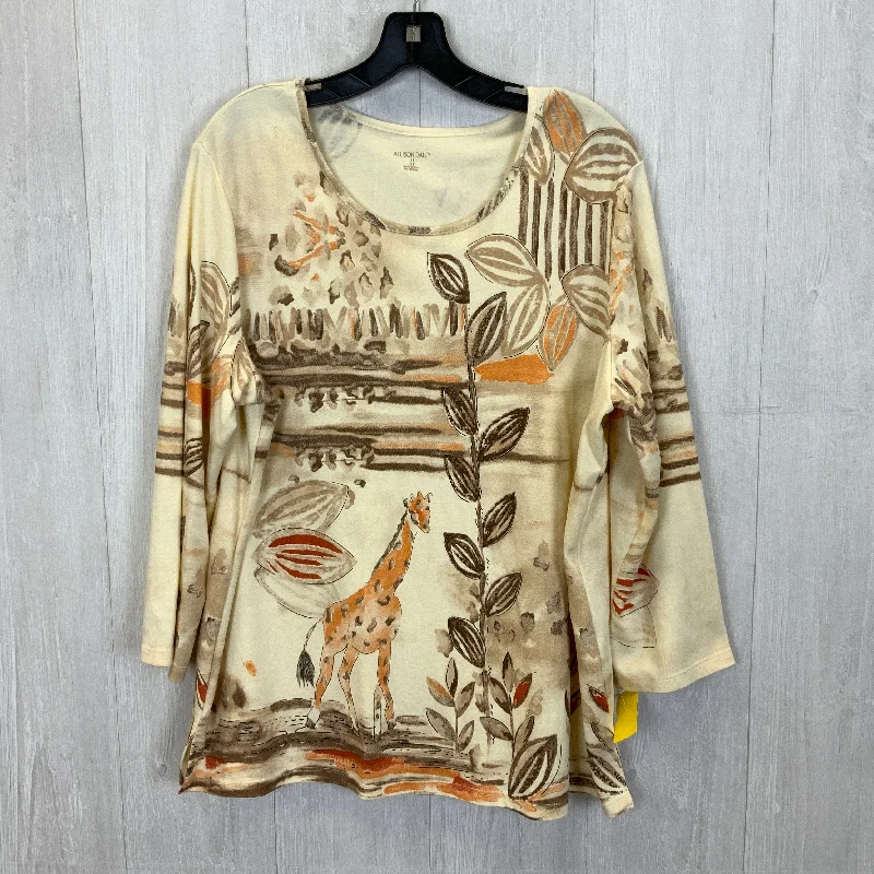Deal Zone Top 3/4 Sleeve Basic By Allison Daley  Size: 3x