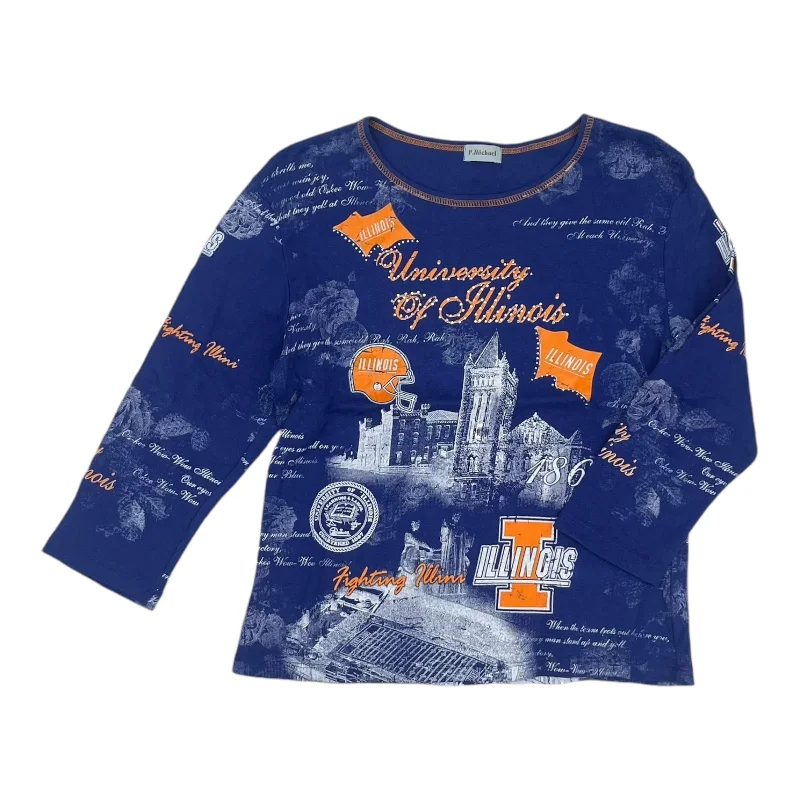 Get It Before It’s Gone Top 3/4 Sleeve By Cmf In Blue, Size:M