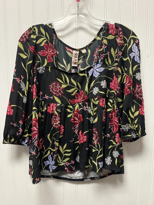 Act Fast Top 3/4 Sleeve By Dolan Left Coast In Floral Print, Size: Xsp