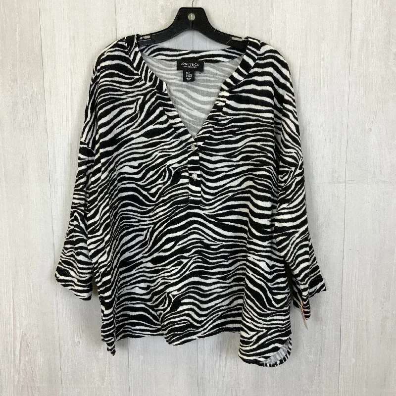 Online Only Top 3/4 Sleeve By Jones And Co  Size: 1x