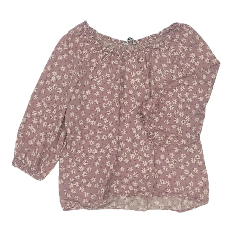 Grand Opening Sale Top 3/4 Sleeve By Sonoma In Purple, Size:Xl