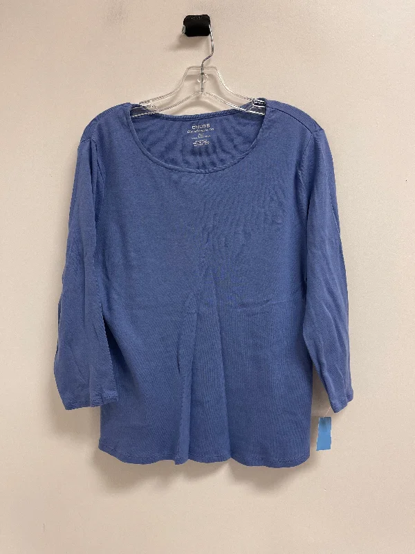 One-DAY Sale Top Long Sleeve Basic By Chicos In Purple, Size: L