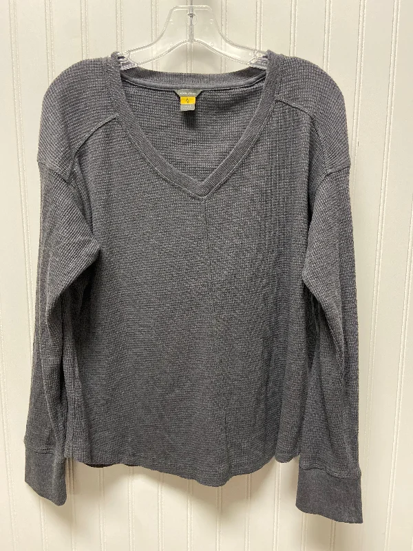 Online Exclusive Top Long Sleeve Basic By Eddie Bauer In Grey, Size: L