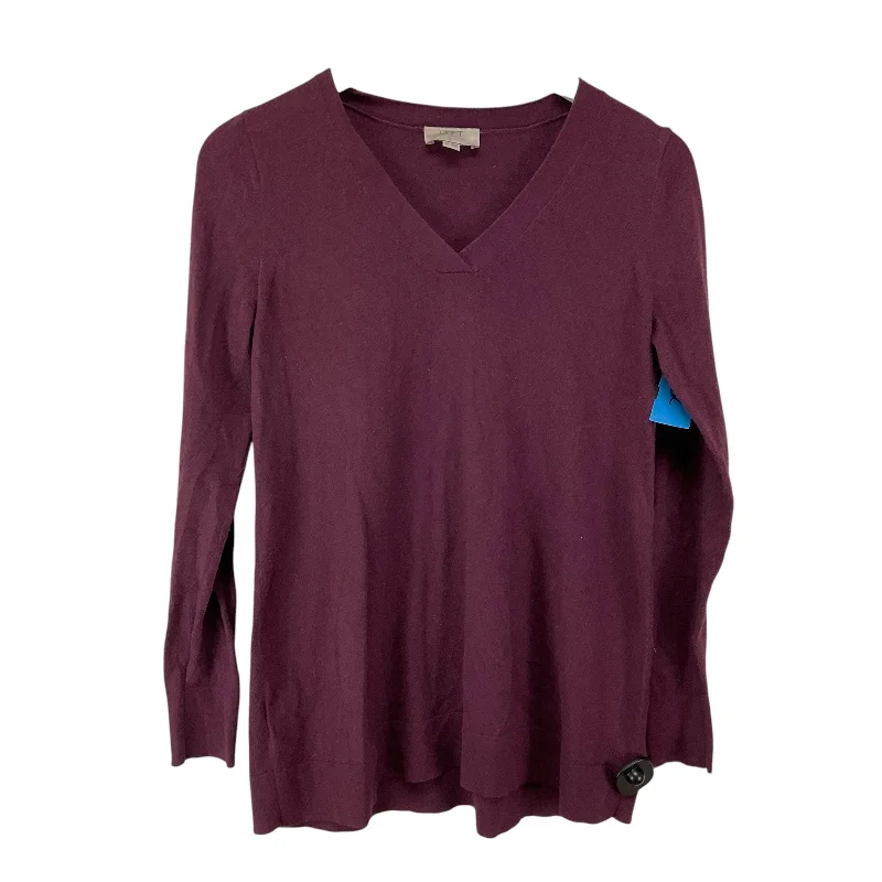 Bargain Blast Top Long Sleeve Basic By Loft In Purple, Size: S