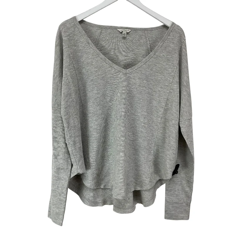 Discount Extravaganza Top Long Sleeve Basic By Lucky Brand In Grey, Size: Xl