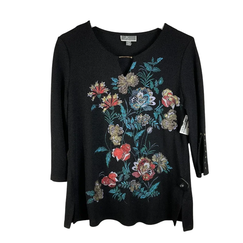 Limited Time Top Long Sleeve Basic By Marled In Black, Size: L