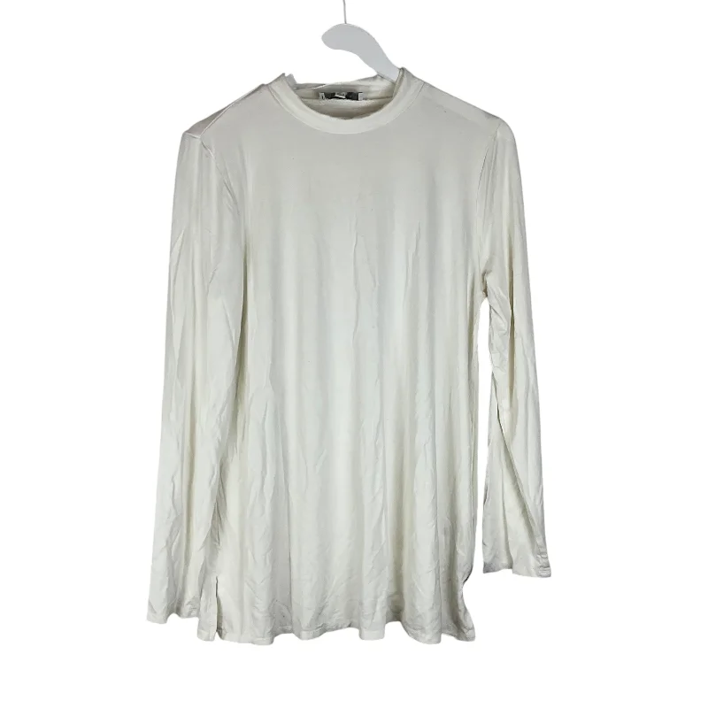 Year-End Clearance Top Long Sleeve Basic By New Directions In White, Size: Xl