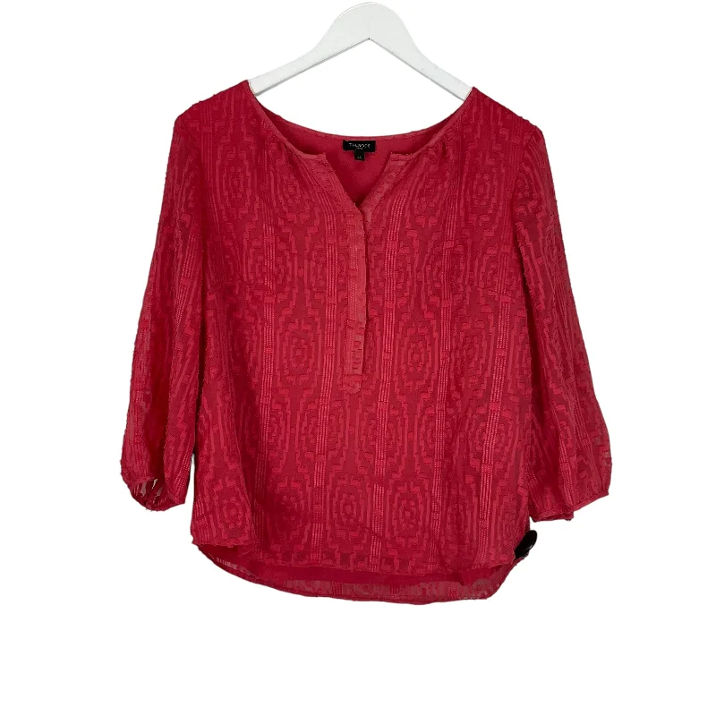 Doorbuster Deal Top Long Sleeve Basic By Talbots In Red, Size: L