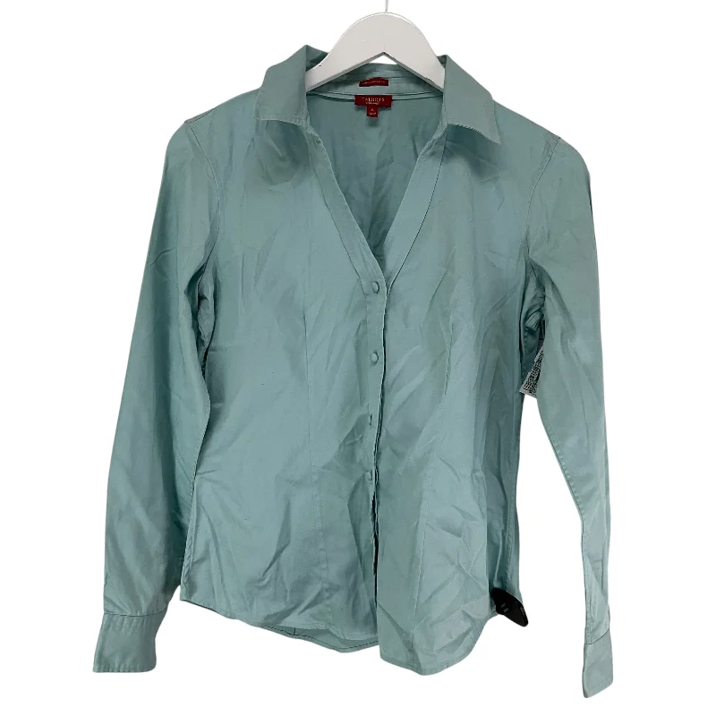 Final Clearance Top Long Sleeve Basic By Talbots In Teal, Size: M