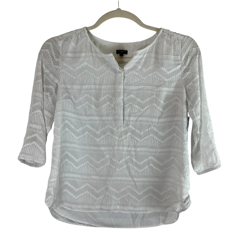 Special Savings Top Long Sleeve Basic By Talbots In White, Size: L