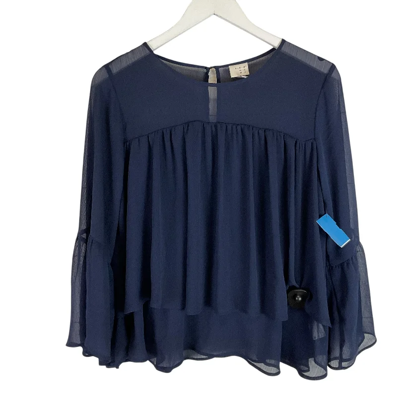 Hot Deal Top Long Sleeve By A New Day In Navy, Size: S
