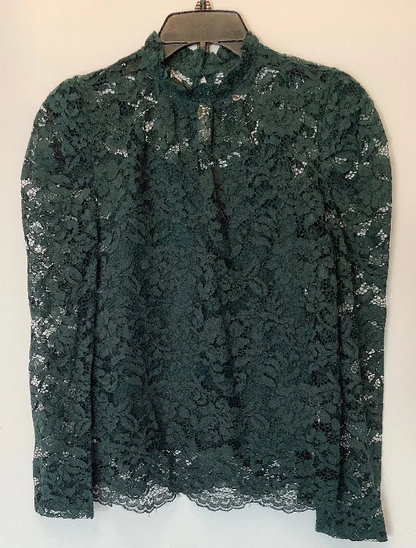Price Buster Top Long Sleeve By Adiva In Green, Size: S