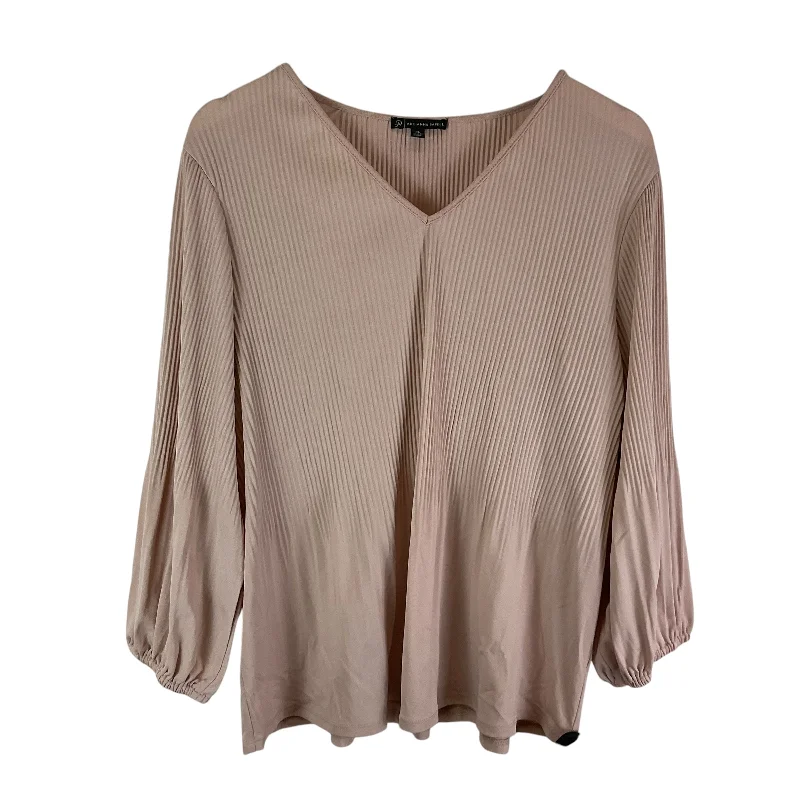 Today's Special Top Long Sleeve By Adrianna Papell In Pink, Size: Xl