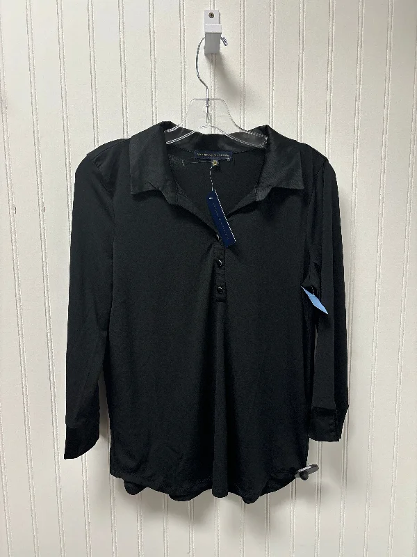 Savings Galore Top Long Sleeve By Adrienne Vittadini In Black, Size: M