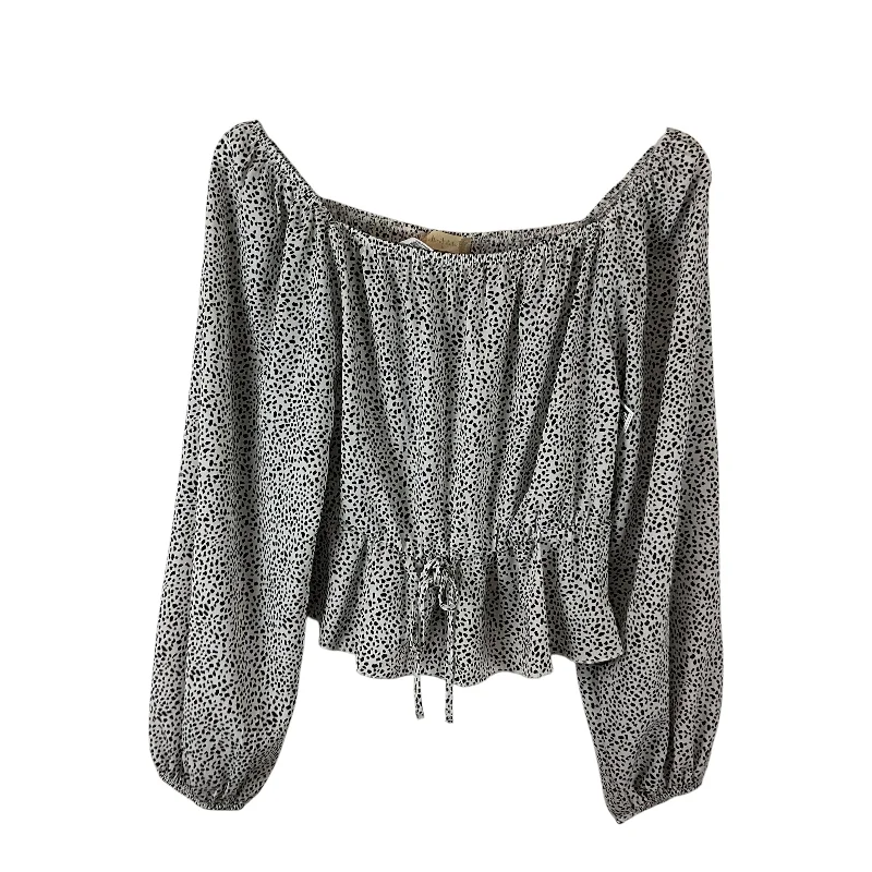 Extra Discounts Top Long Sleeve By Altard State In Black & White, Size: S