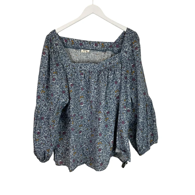 Price Drop Top Long Sleeve By Ana In Floral Print, Size: 3x
