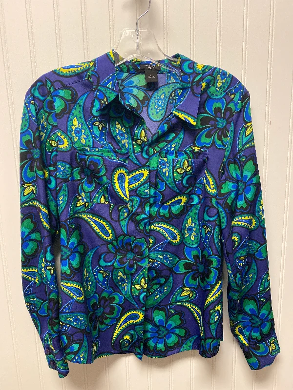 Today’s Special Top Long Sleeve By Ann Taylor In Blue & Green, Size: Sp