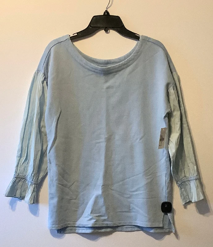 Reduced Prices Top Long Sleeve By Anthropologie In Blue, Size: S
