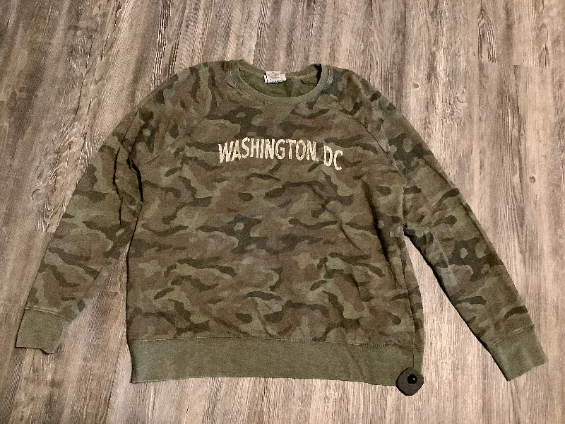 Grand Opening Sale Top Long Sleeve By Artisan Ny In Camouflage Print, Size: Xxl
