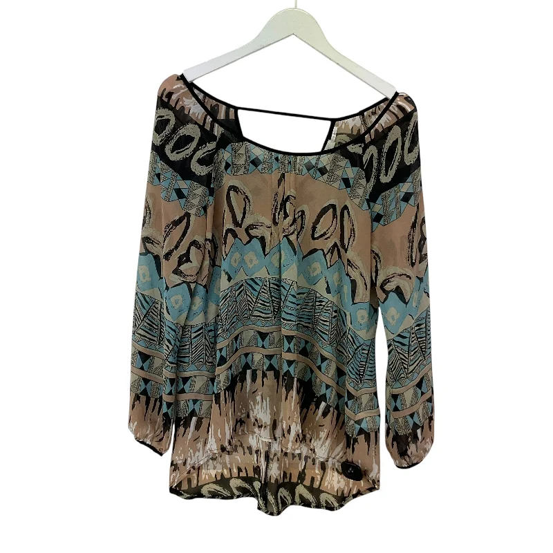 Grand Opening Sale Top Long Sleeve By Blu Pepper In Multi-colored, Size: M