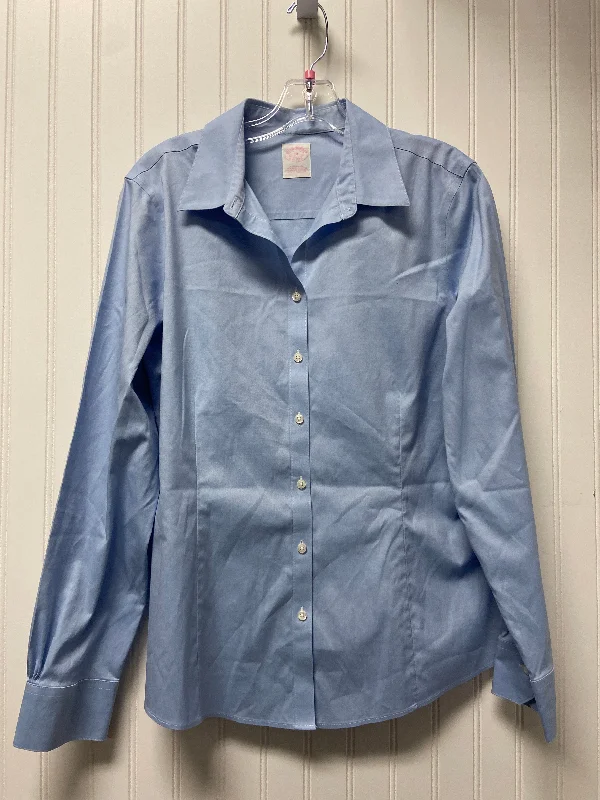 Discount Days Top Long Sleeve By Brooks Brothers In Blue, Size: Xl