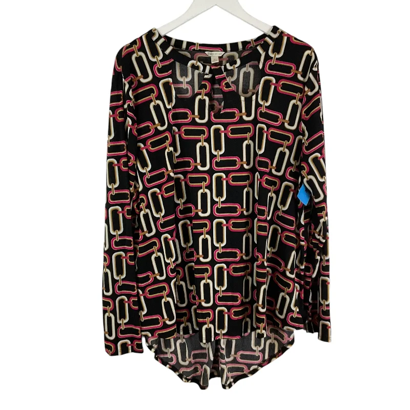 Deal Dash Top Long Sleeve By Cato In Black, Size: Xl