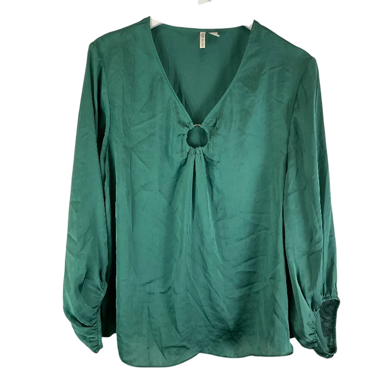 Must-Have Deals Top Long Sleeve By Cato In Green, Size: Xl