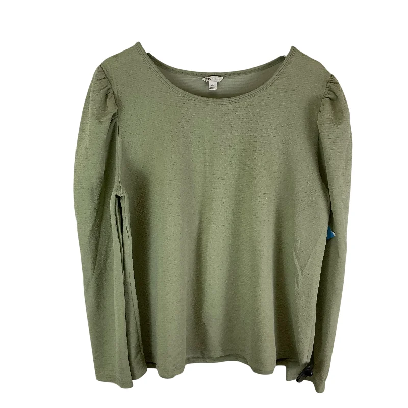 Can't Miss Top Long Sleeve By Cato In Green, Size: Xl