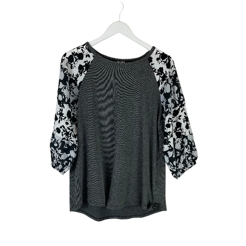 Price Smash Top Long Sleeve By Cato In Grey, Size: M