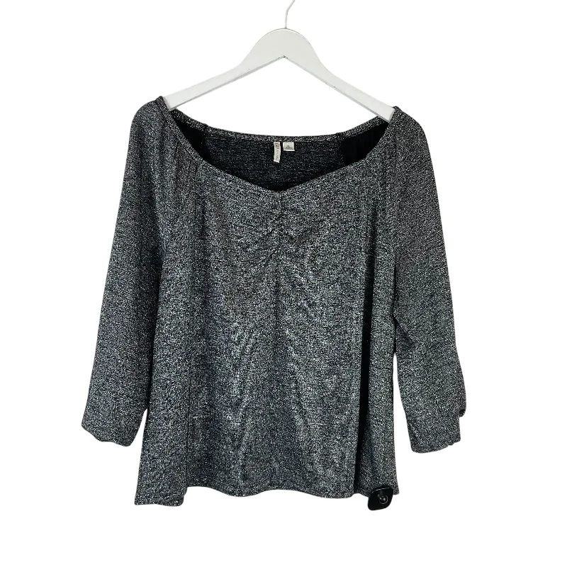 Deal Mania Top Long Sleeve By Cato In Grey, Size: Xl