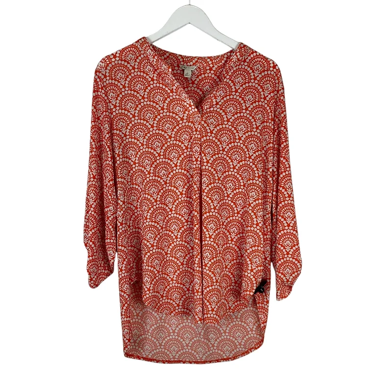 Bargain Prices Top Long Sleeve By Cato In Orange, Size: L