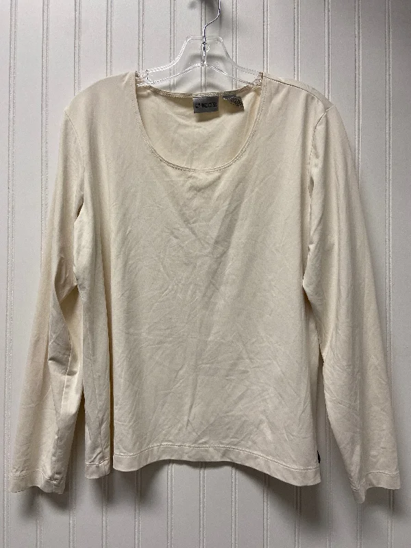 Don't Wait Top Long Sleeve By Chicos In Beige, Size: Xl