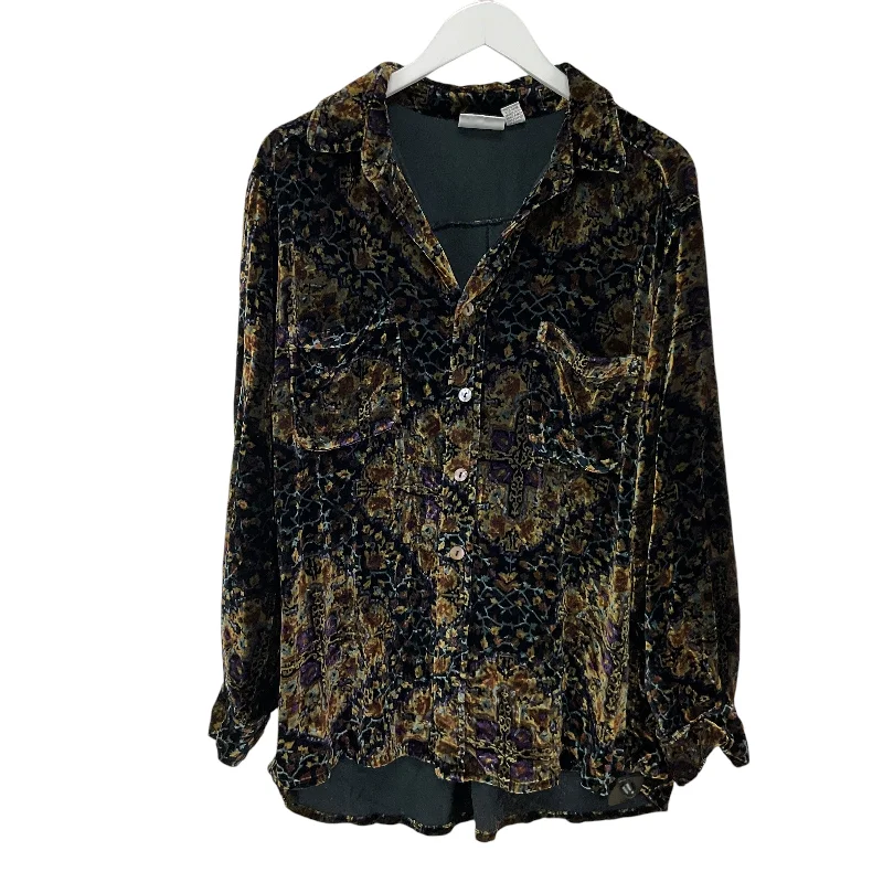Markdown Madness Top Long Sleeve By Chicos In Multi-colored, Size: 1x