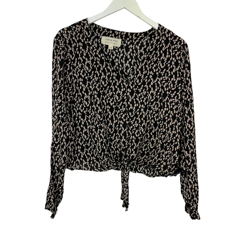 Super Savings Top Long Sleeve By Cloth & Stone In Black, Size: M