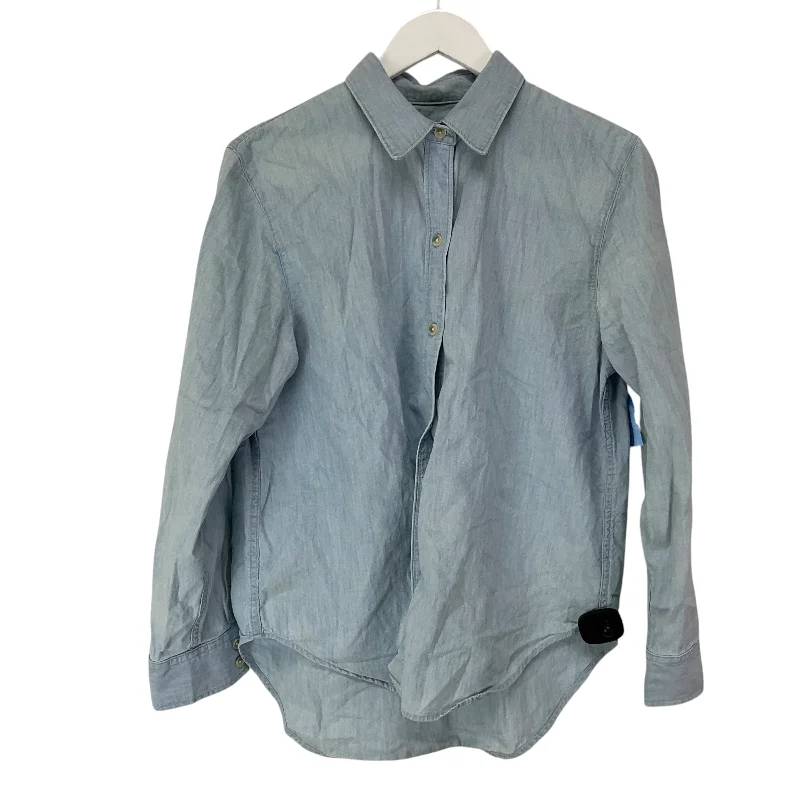 Markdowns Top Long Sleeve By Cme In Blue Denim, Size: Xs