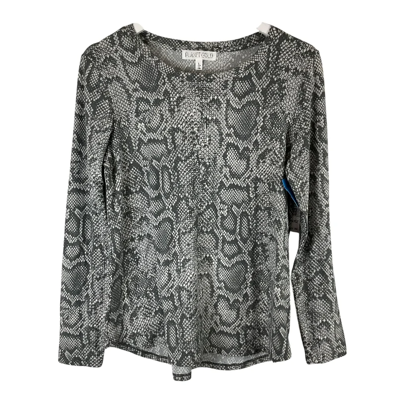 Friends and Family Sale Top Long Sleeve By Cme In Grey, Size: L