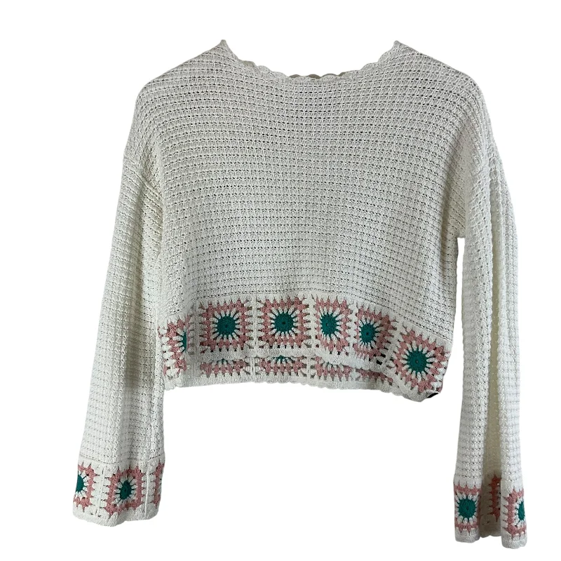 Super Sale Top Long Sleeve By Cme In White, Size: Xs